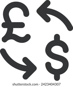 Geldsymbol, Vektorbild. Illustration des Devisendesign-Bildes