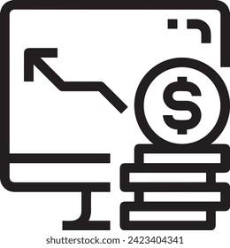 Money icon symbol vector image. Illustration of the currency design image