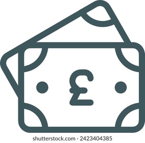 Money icon symbol vector image. Illustration of the currency design image