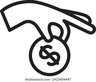 Money icon symbol vector image. Illustration of the currency design image