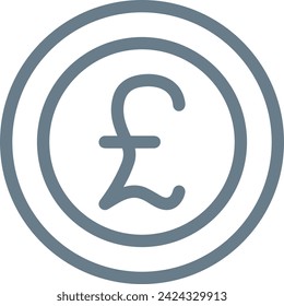 Imagen vectorial del símbolo del icono del dinero. Ilustración de la imagen de diseño de moneda