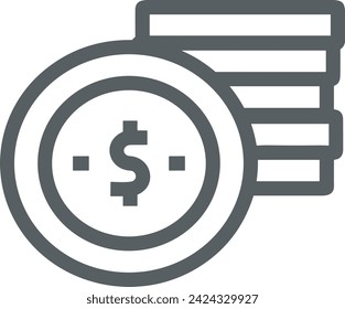Money icon symbol vector image. Illustration of the currency design image