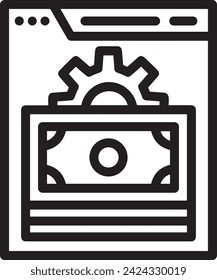 Imagen vectorial del símbolo del icono del dinero. Ilustración de la imagen de diseño de moneda