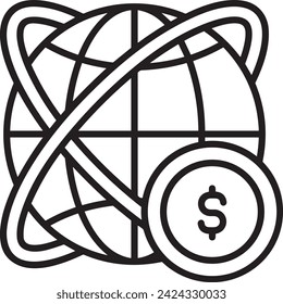 Imagen vectorial del símbolo del icono del dinero. Ilustración de la imagen de diseño de moneda