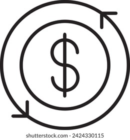 Money icon symbol vector image. Illustration of the currency design image