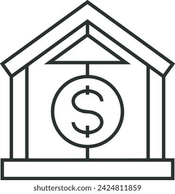 Money icon symbol vector image. Illustration of the currency design image