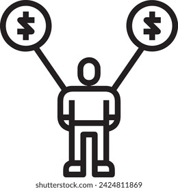 Geld-Symbol-Symbol-Vektor-Bild. Abbildung des Währungsentwurfsbilds