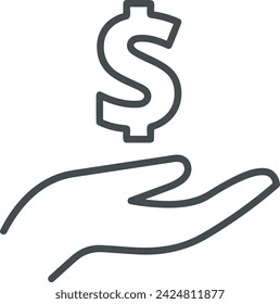 Money icon symbol vector image. Illustration of the currency design image