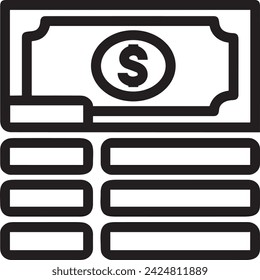 Money icon symbol vector image. Illustration of the currency design image