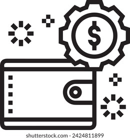 Money icon symbol vector image. Illustration of the currency design image