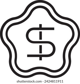 Money icon symbol vector image. Illustration of the currency design image