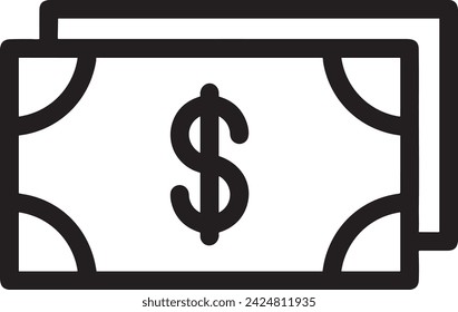 Money icon symbol vector image. Illustration of the currency design image