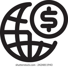 Geld-Symbol-Symbol-Vektor-Bild. Abbildung des Währungsentwurfsbilds