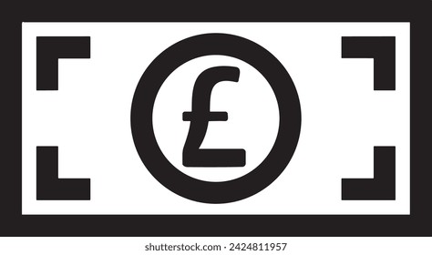 Imagen vectorial del símbolo del icono del dinero. Ilustración de la imagen de diseño de moneda