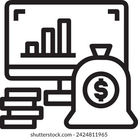 Money icon symbol vector image. Illustration of the currency design image