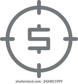 Imagen vectorial del símbolo del icono del dinero. Ilustración de la imagen de diseño de moneda
