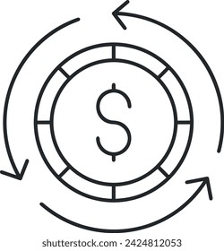 Money icon symbol vector image. Illustration of the currency design image