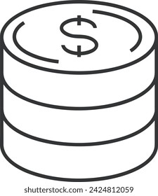 Money icon symbol vector image. Illustration of the currency design image