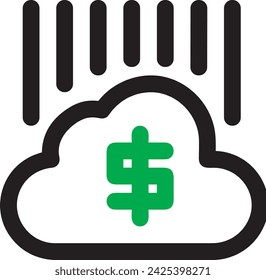 Money icon symbol vector image. Illustration of the currency design image