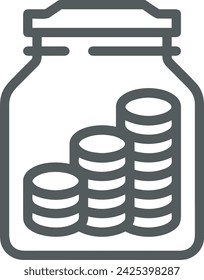 Imagen vectorial del símbolo del icono del dinero. Ilustración de la imagen de diseño de moneda