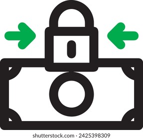 Imagen vectorial del símbolo del icono del dinero. Ilustración de la imagen de diseño de moneda