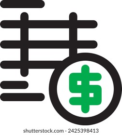 Money icon symbol vector image. Illustration of the currency design image