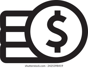 Money icon symbol vector image. Illustration of the currency design image