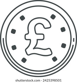 Imagen vectorial del símbolo del icono del dinero. Ilustración de la imagen de diseño de moneda