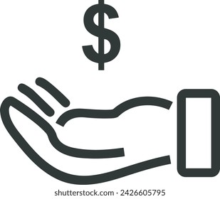 Money icon symbol vector image. Illustration of the currency design image