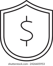 Imagen vectorial del símbolo del icono del dinero. Ilustración de la imagen de diseño de moneda
