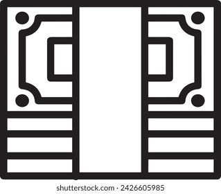 Geld-Symbol-Symbol-Vektor-Bild. Abbildung des Währungsentwurfsbilds