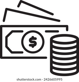 Money icon symbol vector image. Illustration of the currency design image