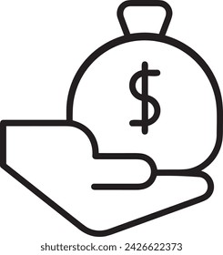 Money icon symbol vector image. Illustration of the currency design image