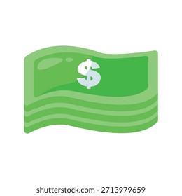 Imagen del Vector del símbolo del símbolo del dinero, icono del Vector del dinero en efectivo, arte del Clip del dinero en efectivo, arte del Clip en efectivo, dinero del arte del Clip, Clipart de billetes de dólar, Ilustración vectorial plana del diseño
