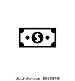 Money icon symbol vector on white background.