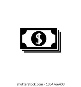 Money icon symbol vector on white background.