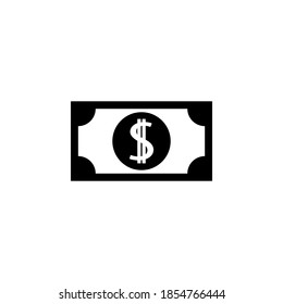 Money icon symbol vector on white background.