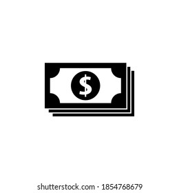Money icon symbol vector on white background.