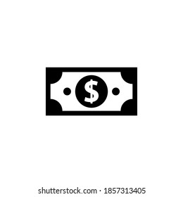 Money icon symbol vector on white background.