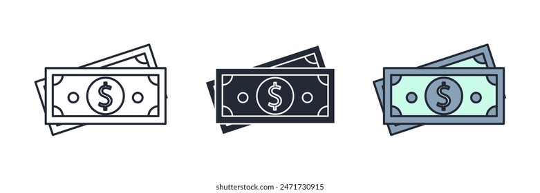 Money Icon theme symbol vector illustration isolated on white background