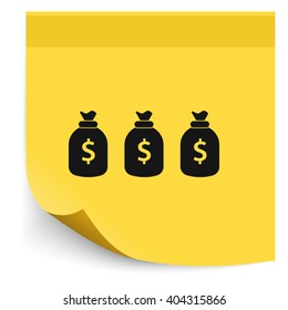 Money icon with three bags.