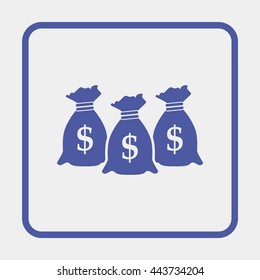 Money icon with three bags.