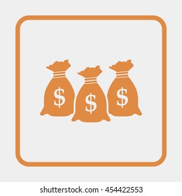 Money icon with three bags.