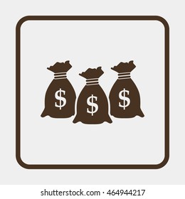Money icon with three bags.