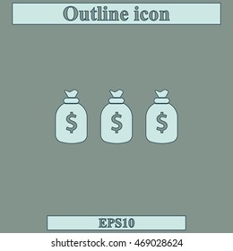 Money icon with three bags.