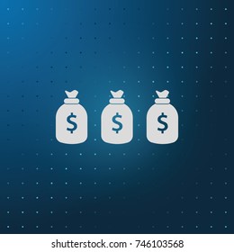 Money icon with three bags.
