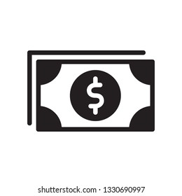 Money icon in trendy flat style design. Vector graphic illustration. Editable vector stroke. EPS 10.