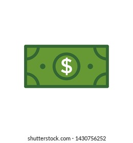 Money Icon in trendy flat style isolated on white background