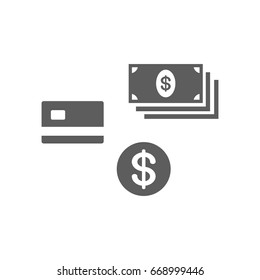 Money icon in trendy flat style isolated on white background. Symbol for your web site design, logo, app, UI. Vector illustration, EPS