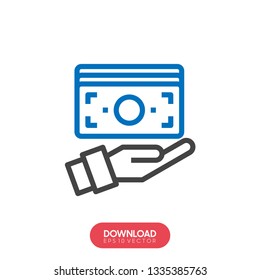 Money icon vector - Vector